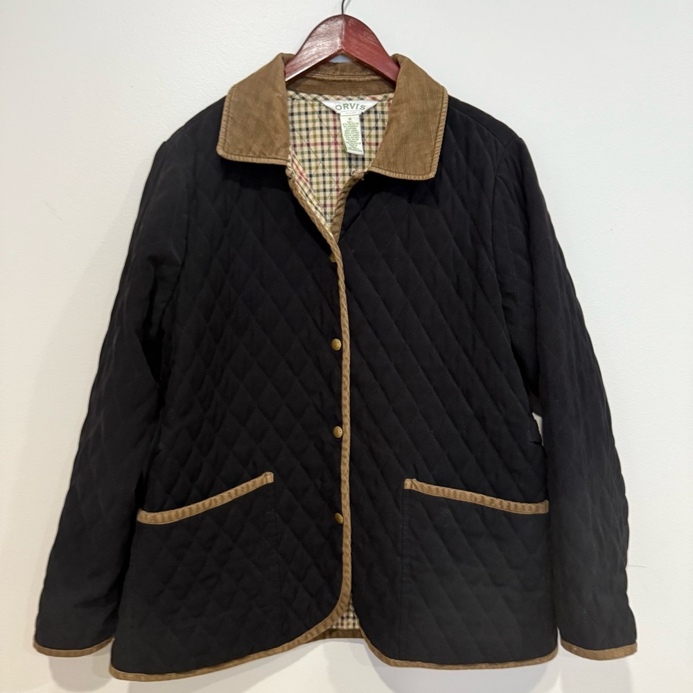 Orvis Womens Barn Jacket Equestrian Chore Coat Flannel Lined Thinsulate Medium - Picture 2 of 15